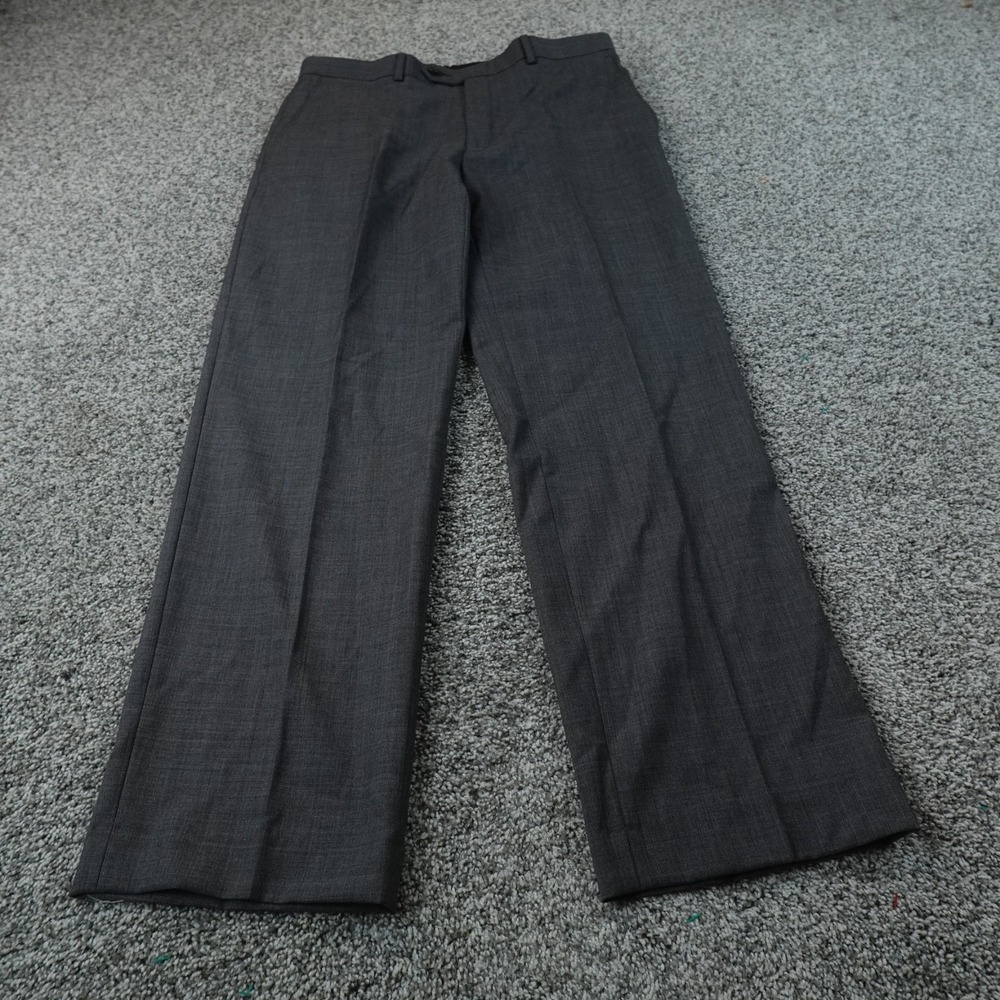 Ralph Lauren Pants Mens 34X30 Gray Wool Chino Dress Slacks Trouser Flat Front